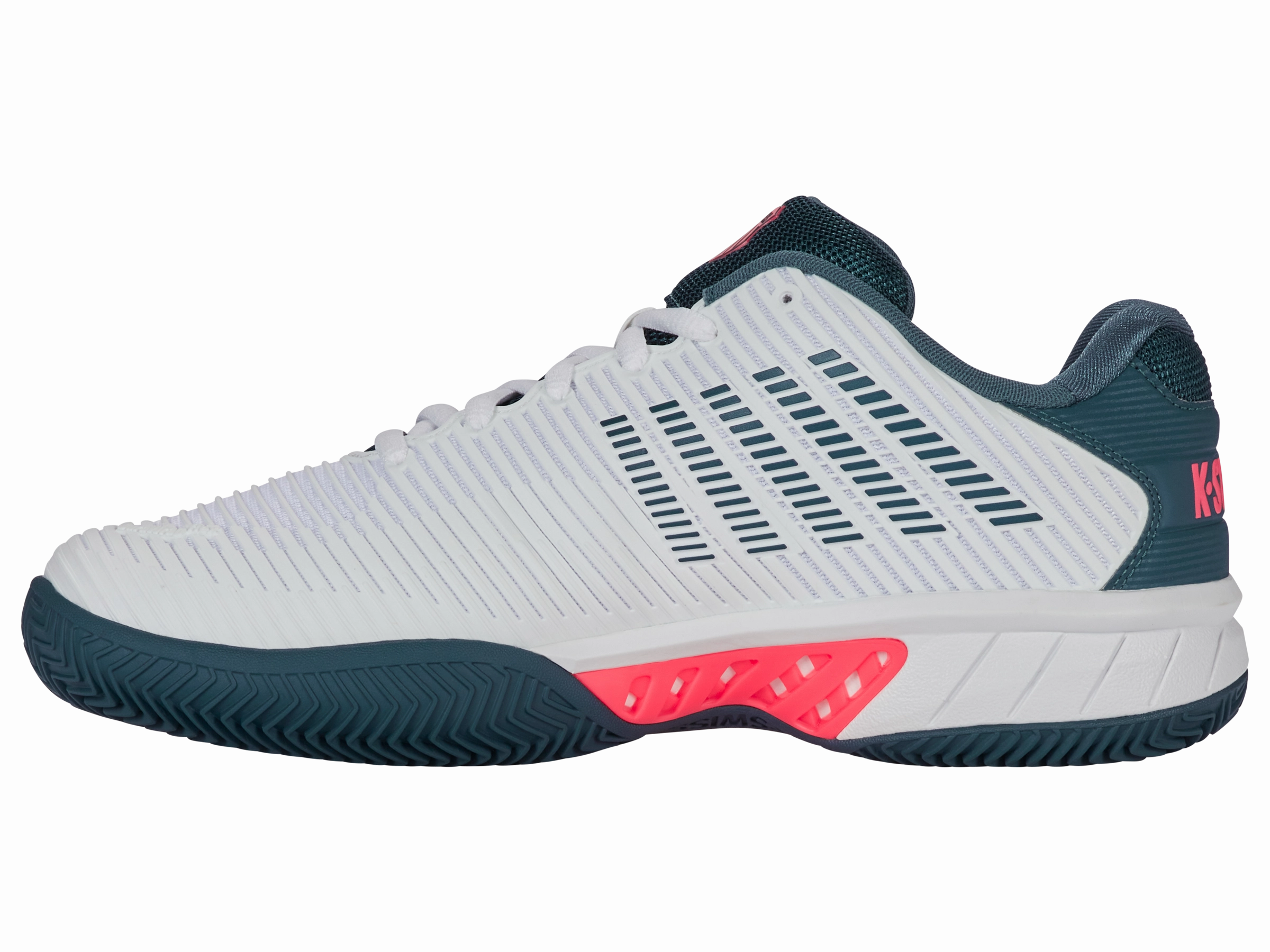 06614-129-M | HYPERCOURT EXPRESS 2 CLAY | WHITE/STARGAZER/NEON BLAZE Shock Dispersing Layer