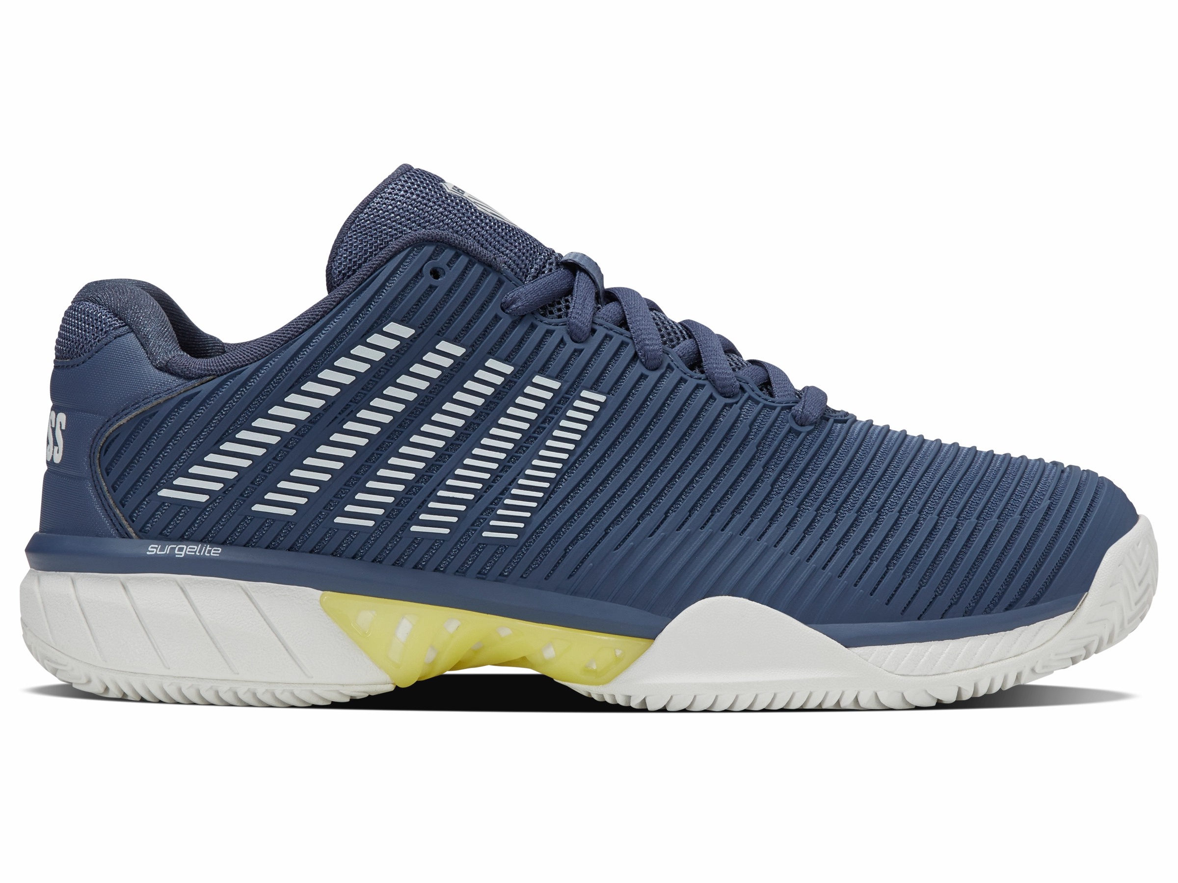06614-464-M | HYPERCOURT EXPRESS 2 CLAY | VINTAGE INDIGO/BLANC DE BLANC/LUMINARY GREEN Neutral Stability Control TPROutsole