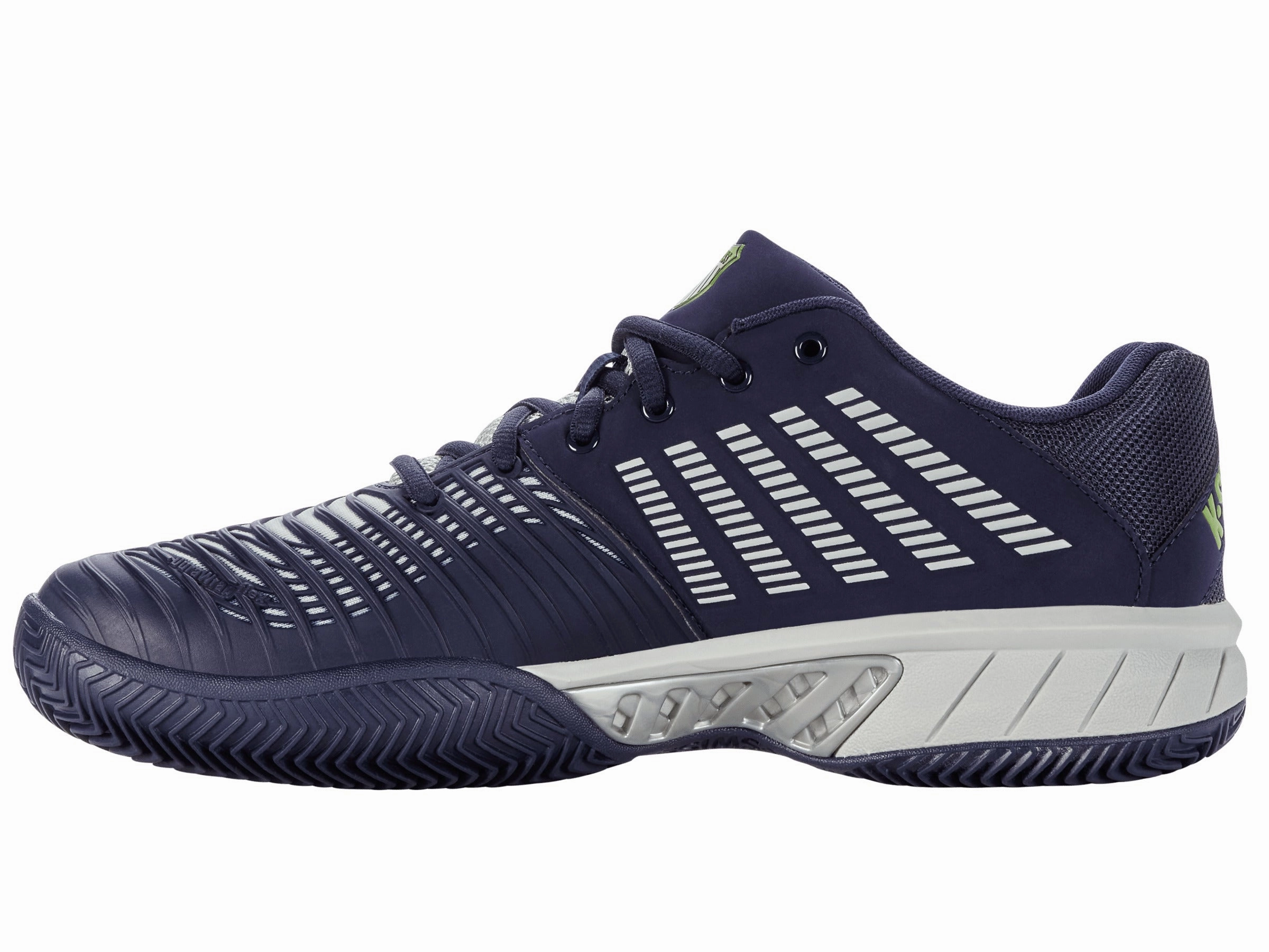 Foot Glide Microfiber Heel Counter 08563-490-M | EXPRESS LIGHT 3 CLAY | PEACOAT/GRAY VIOLET/LIME GREEN