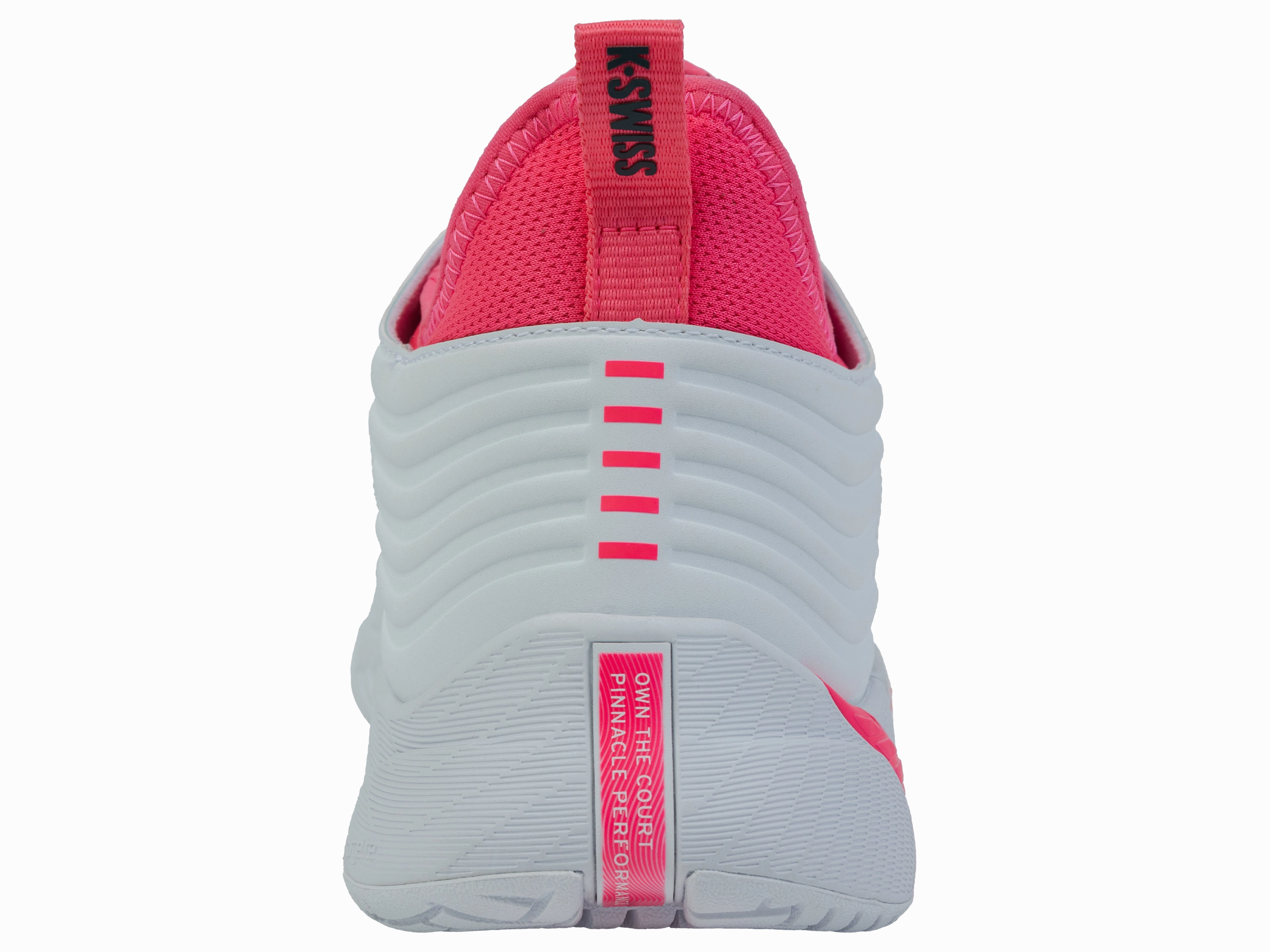 09494-106-M | HYPERCOURT PINNACLE | WHITE/NEON BLAZE/STARGAZER Running support Retro design