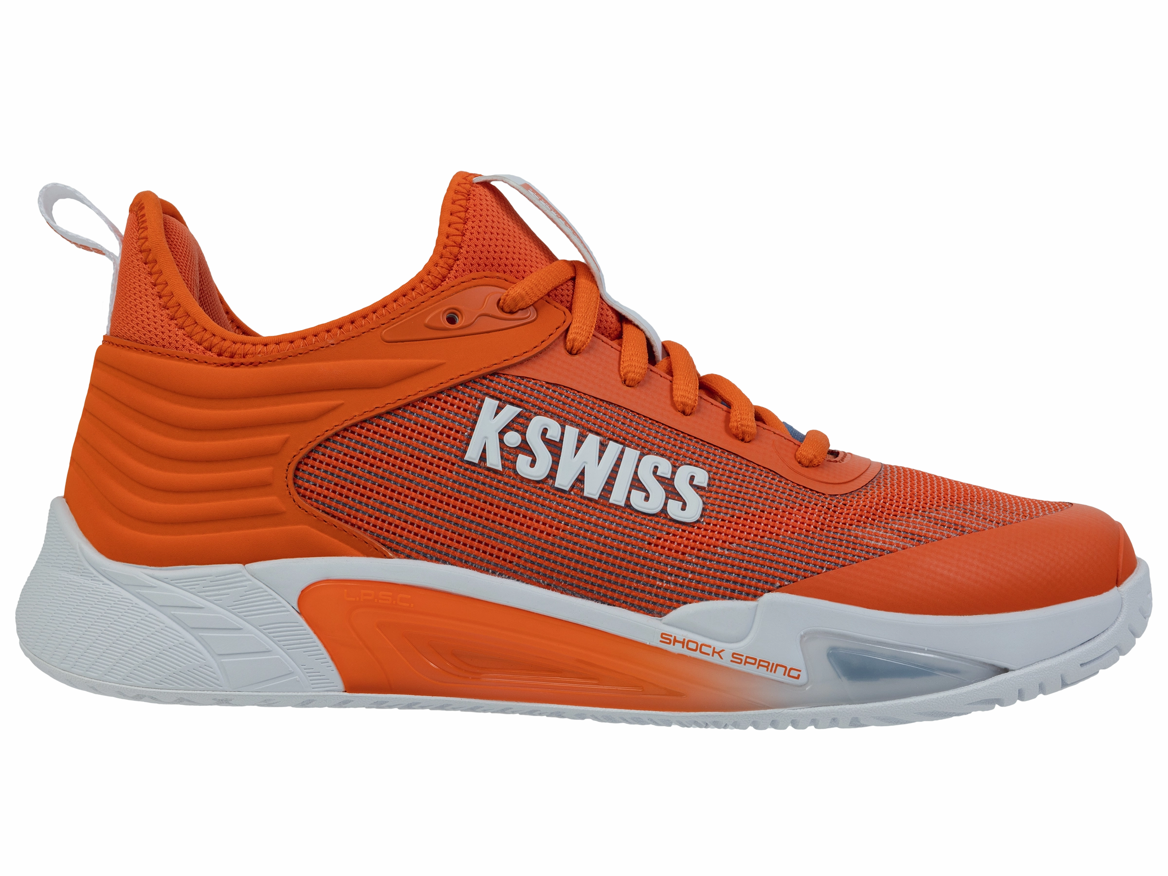 09494-841-M | HYPERCOURT PINNACLE | SCARLET IBIS/WHITE/INFINITY Bouncy midsole Split Toe Flex Zone