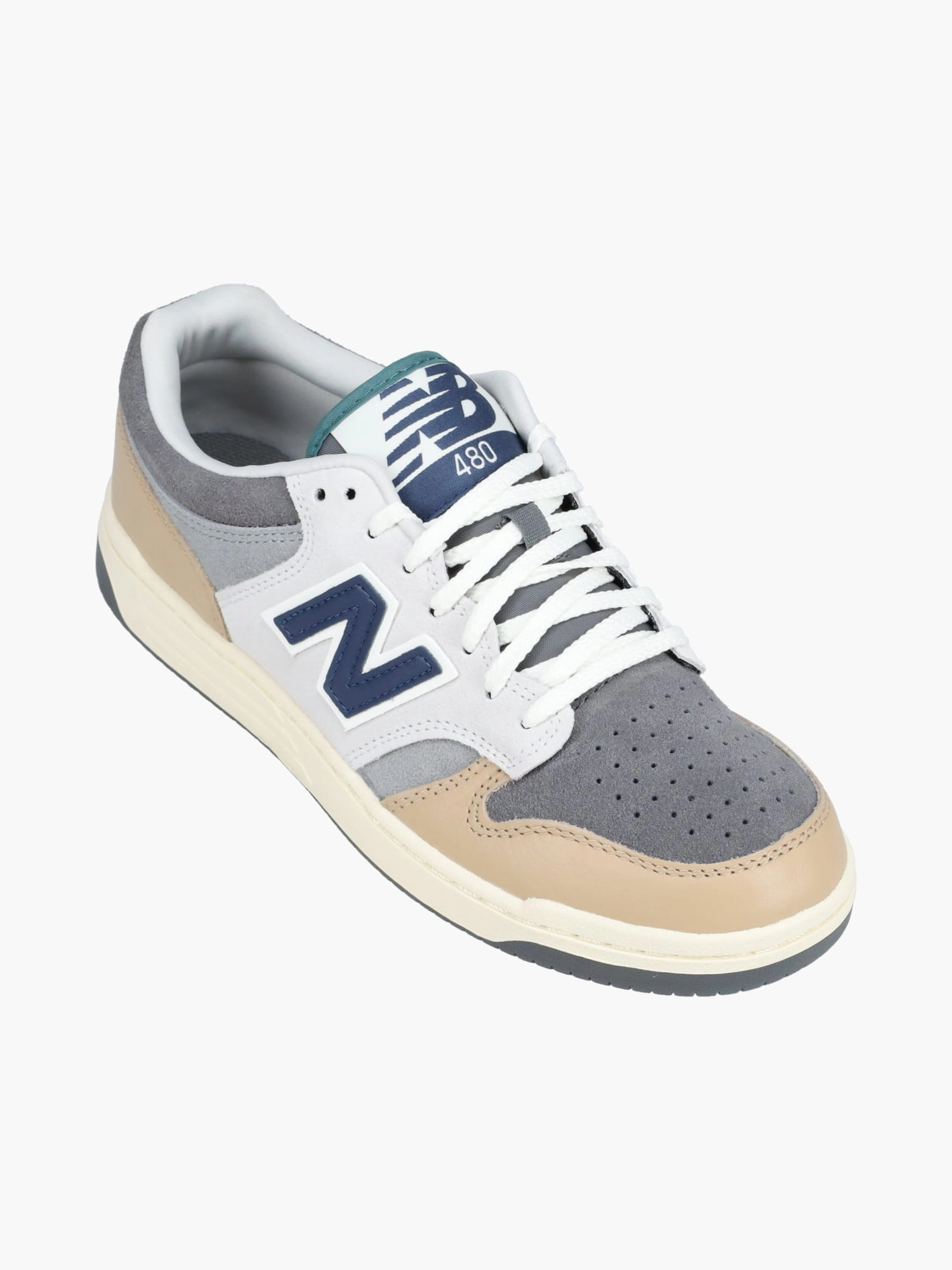 Long Comfort Bold Grip 480 Grey Navy suede