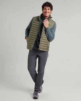 Men's Heli R Down Vest - Beech Weatherproof Shell Cold Day Look