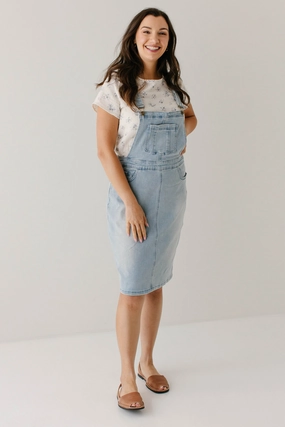 Smart Fit 'Emerson' Light Denim Skirt Overalls