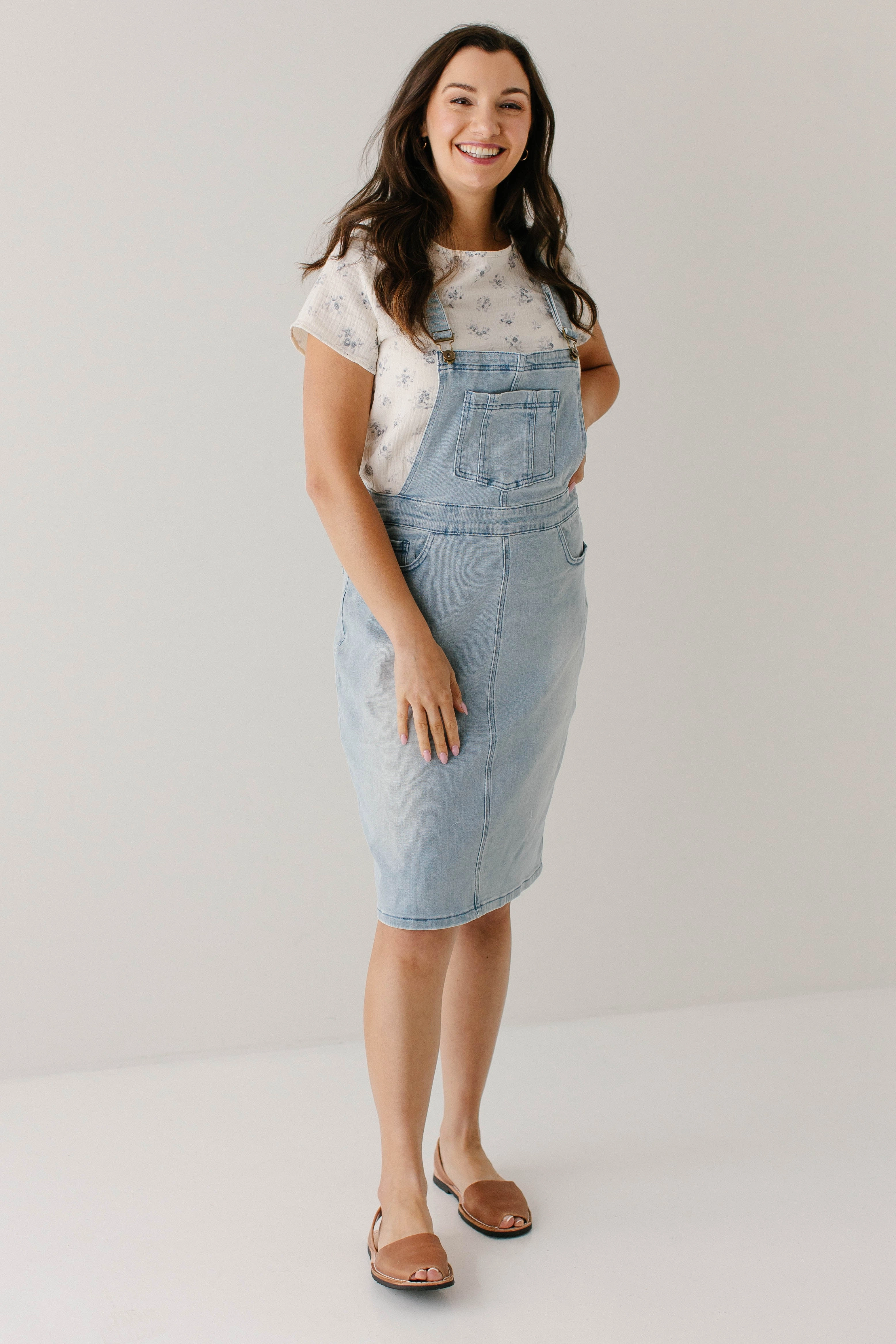 Smart Fit 'Emerson' Light Denim Skirt Overalls