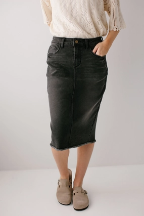 Classic Mood 'Nala' Distressed Denim Skirt