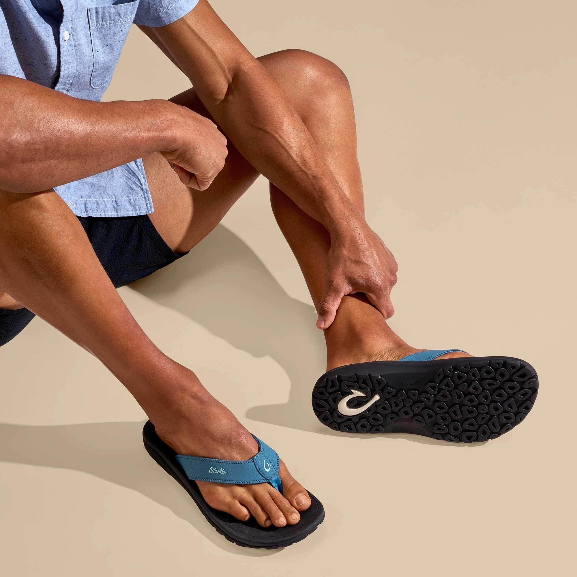 Cushion Lining ??Ohana - Vintage Blue / Black