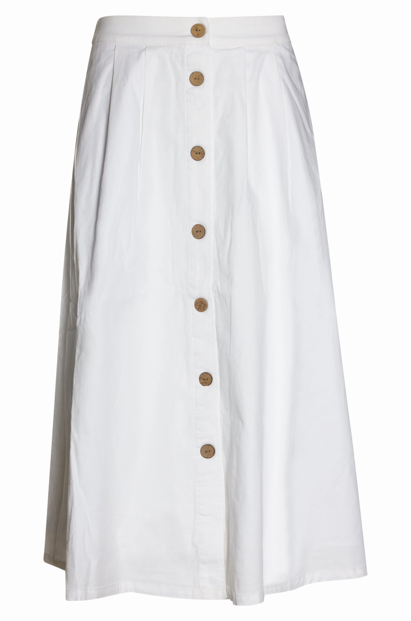 Hemp Blend A-line pull on Skirt | WHITE | 6818AR