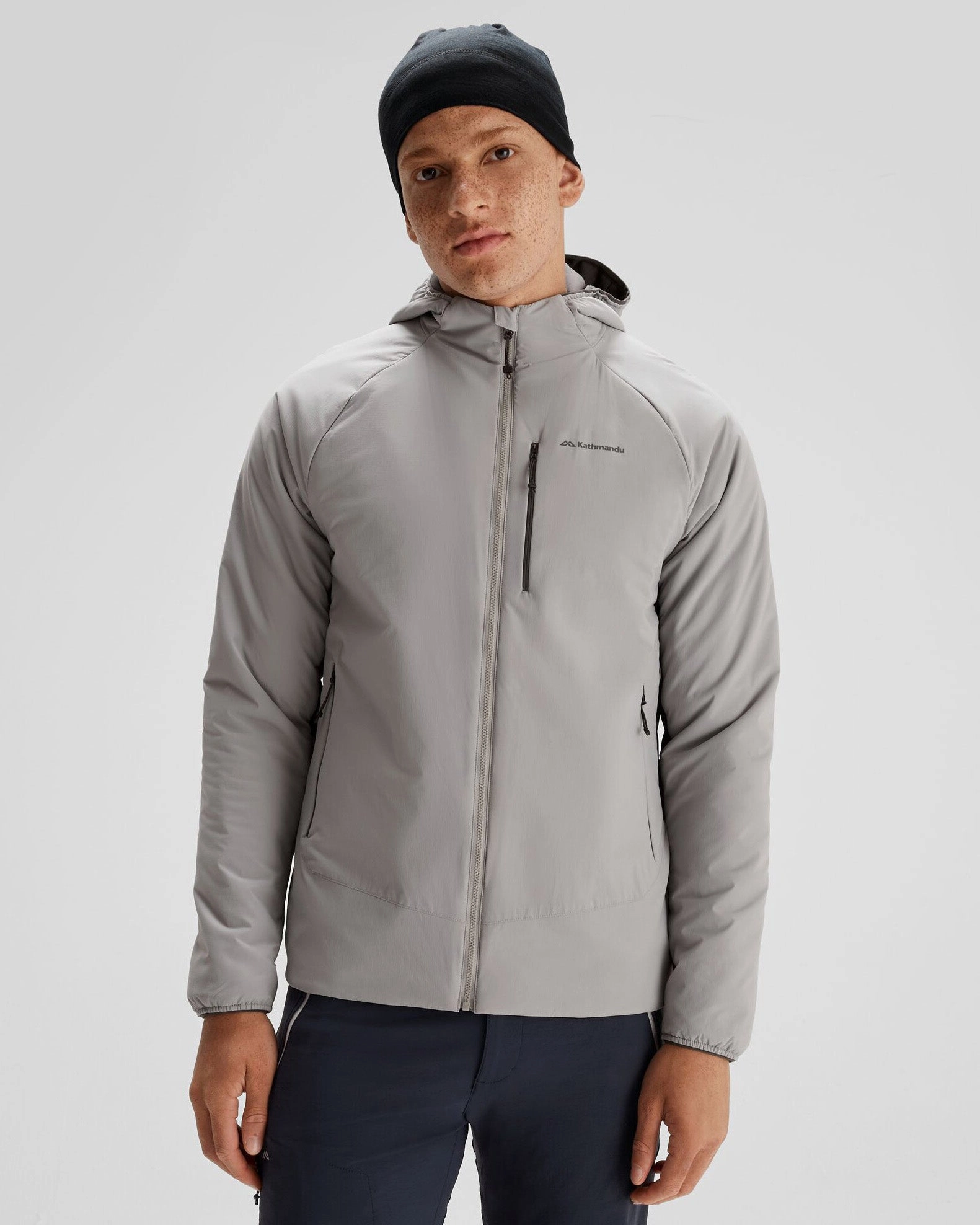 Functional Pocket Men's Seeker PrimaLoft? Active Hooded Jacket - Steel Grey