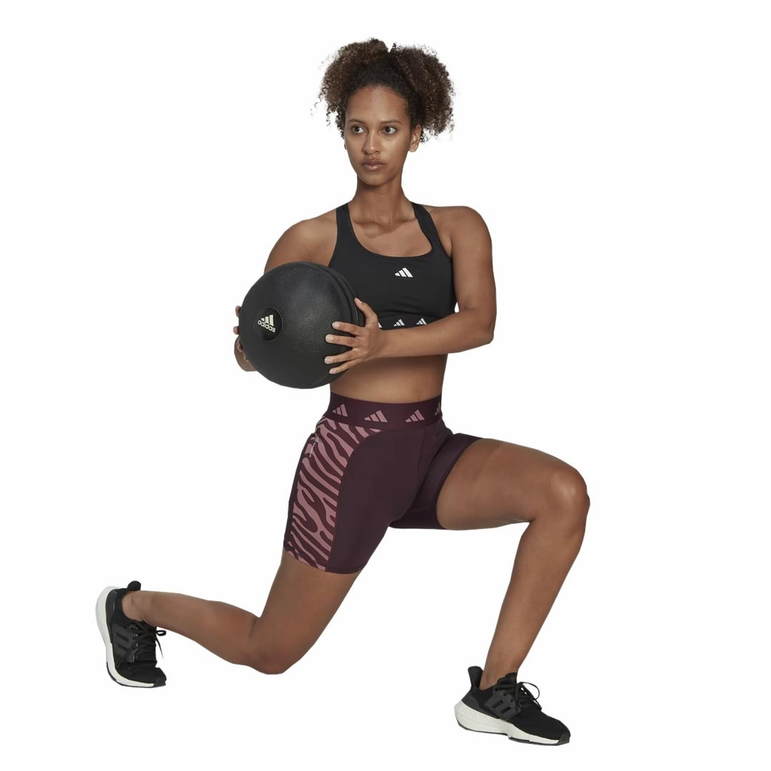 Ripstop Texture adidas - Women's Hyperglam Techfit Zebra High-Waisted Short Legging (IB3611)