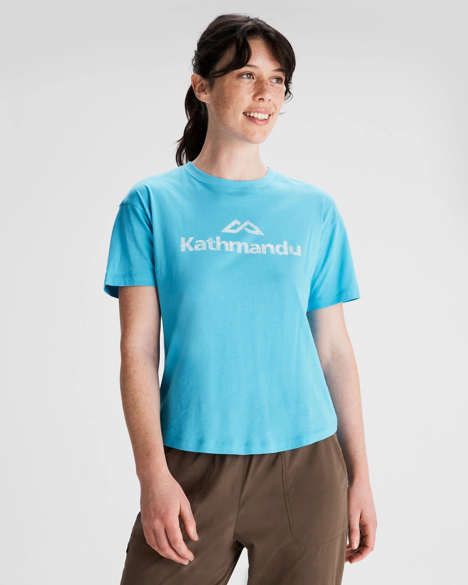 Women's Logo Organic Cotton T-shirt - Light Sea Adjustable Fit System Everyday Comfort