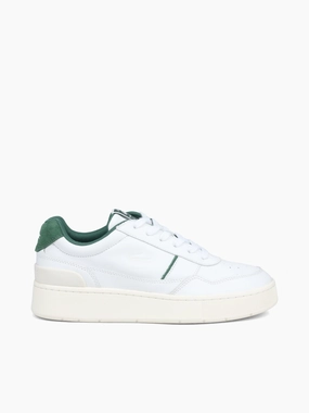 Contemporary Fit Aceclip White Green leather Suede