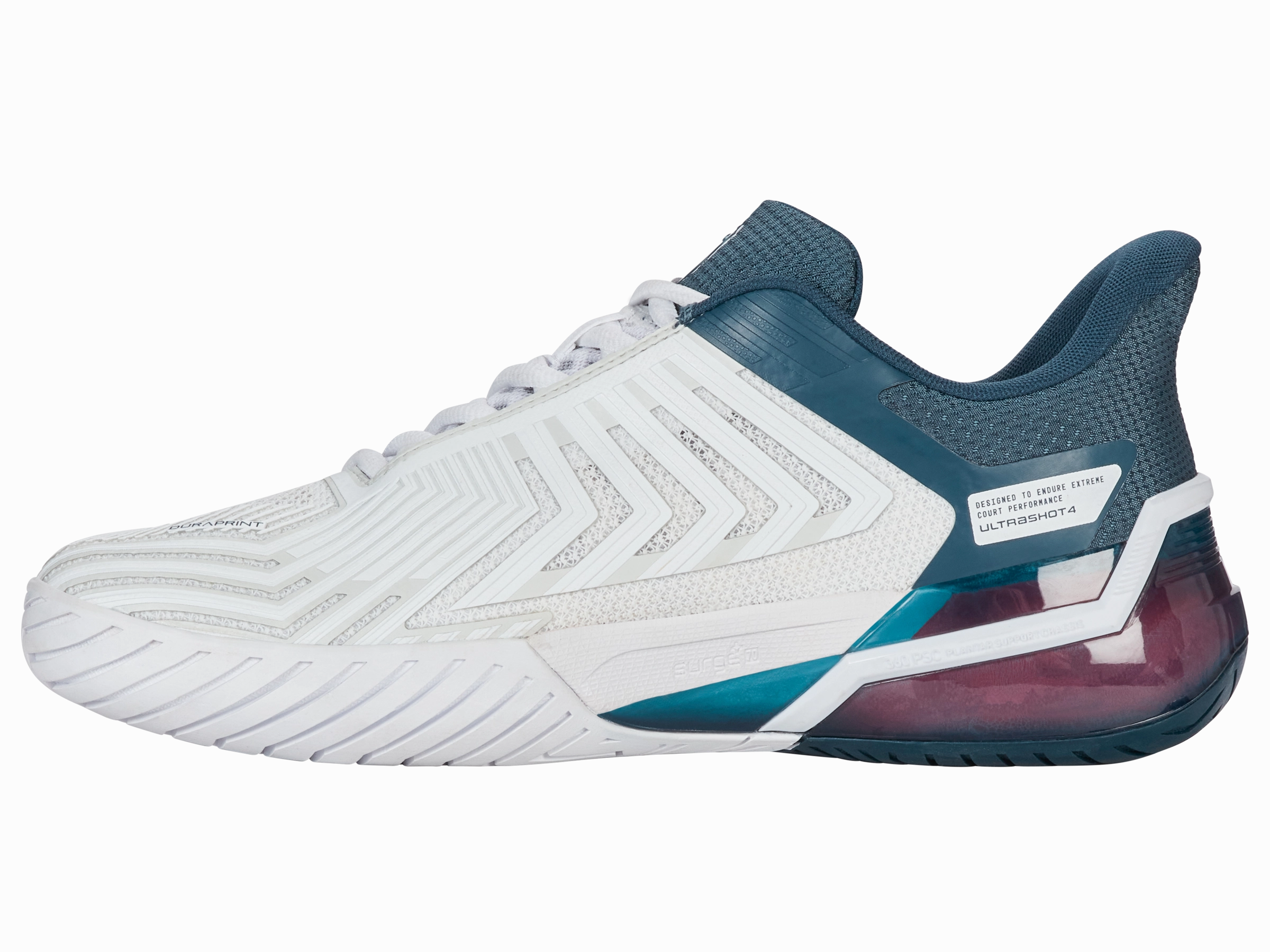 04437-129-M | ULTRASHOT 4 | WHITE/STARGAZER/NEON BLAZE Fitted Design