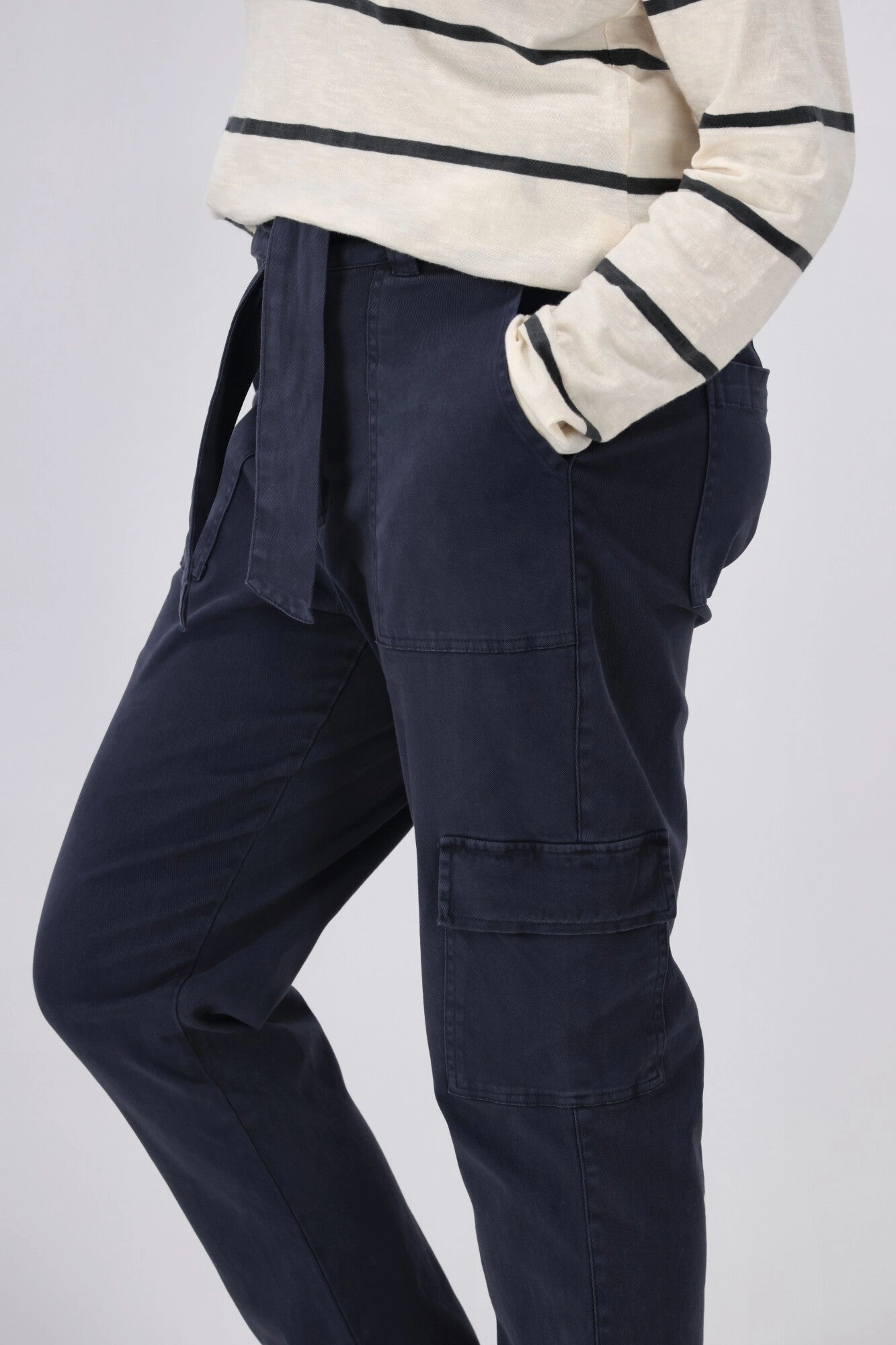 Flexible Waistband Flex form Elm Dahlia Cargo Pant Navy