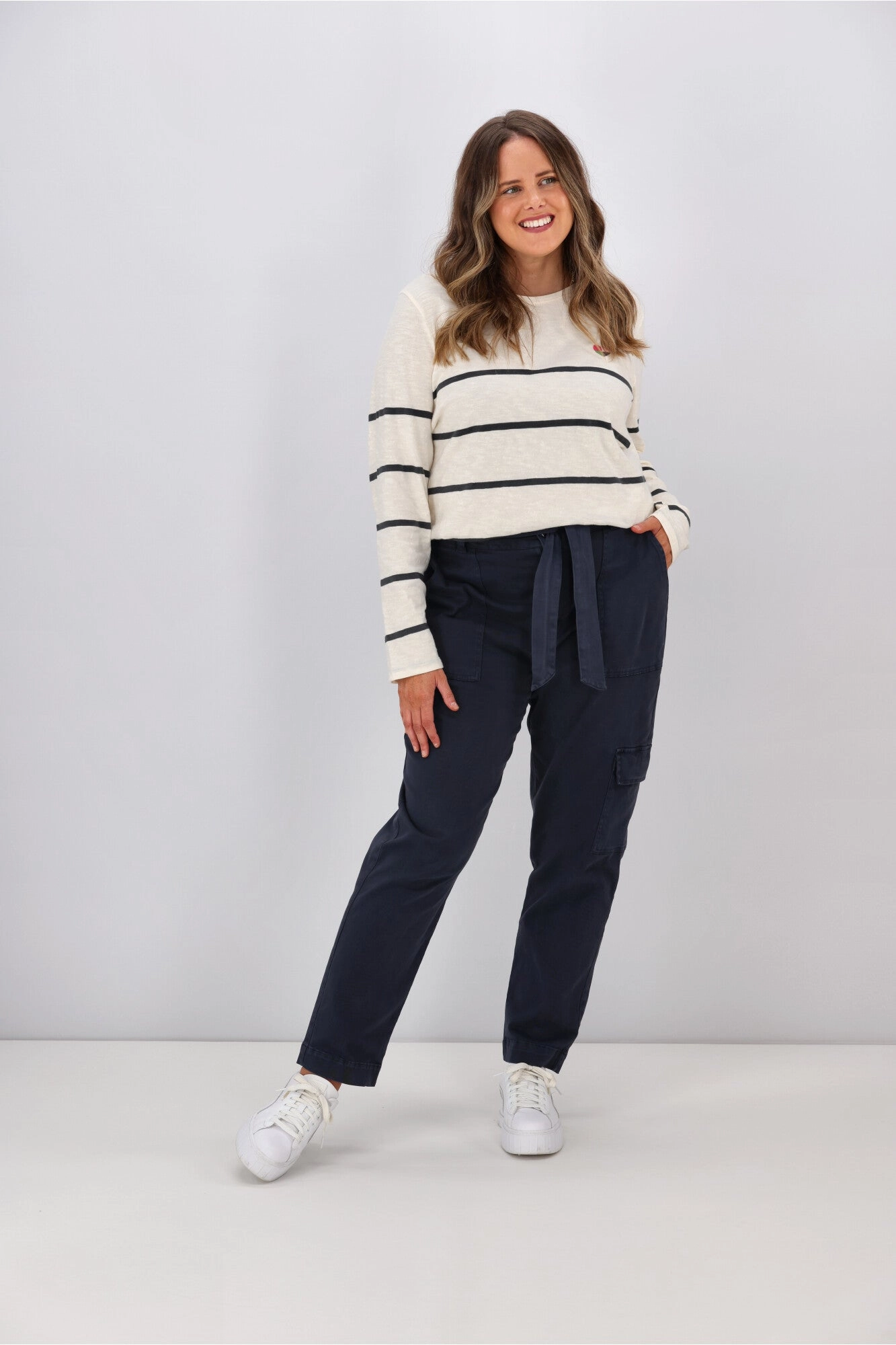 Friction Resistant Zone Squat Proof Fitness Lover Elm Dahlia Cargo Pant Navy