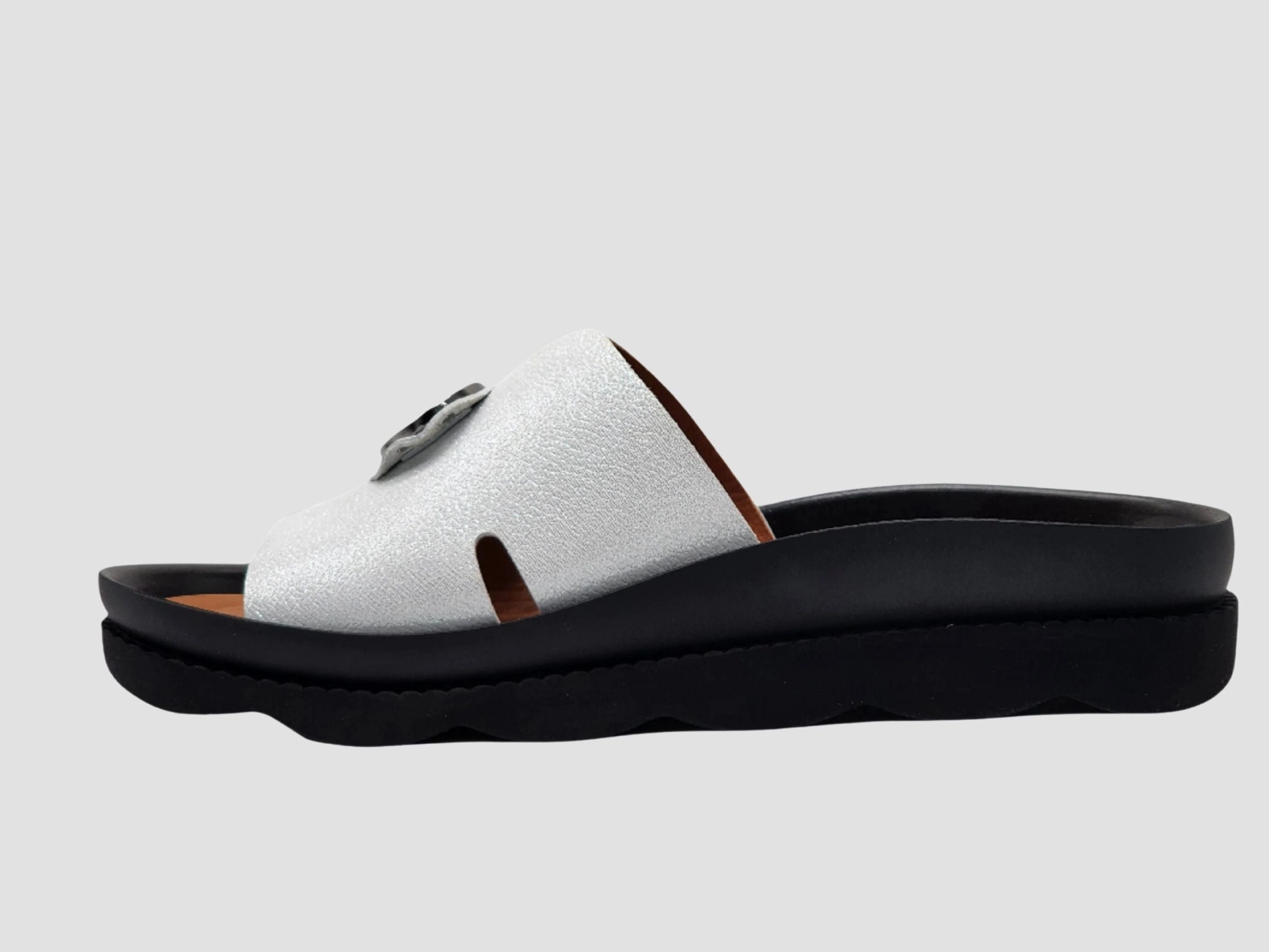 Women's Lily Leather Sandals - White Foot Support Shoes All Season