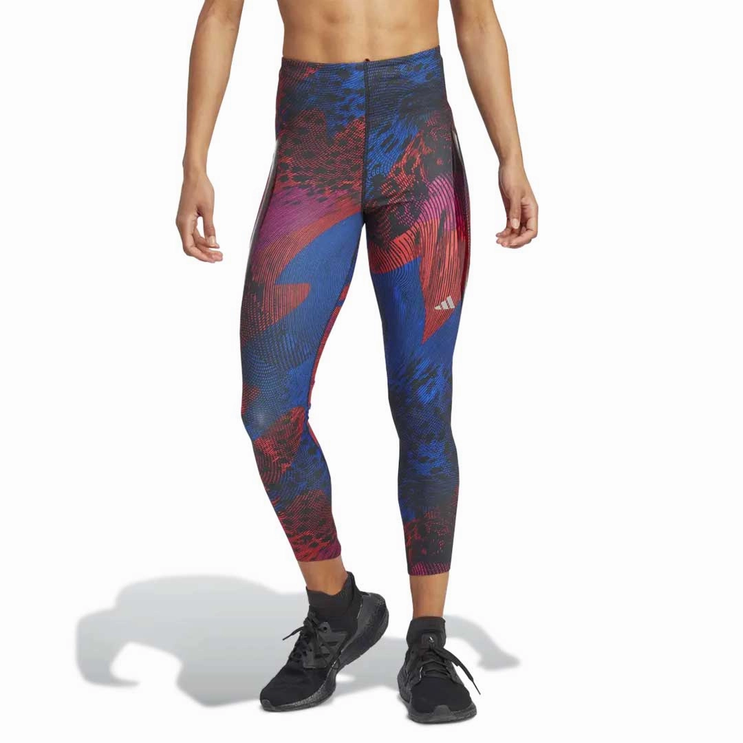 Stylish Appearance Casual Fit Design adidas - Women's Adizero Running Allover Print 7/8 Leggings (HS5433)