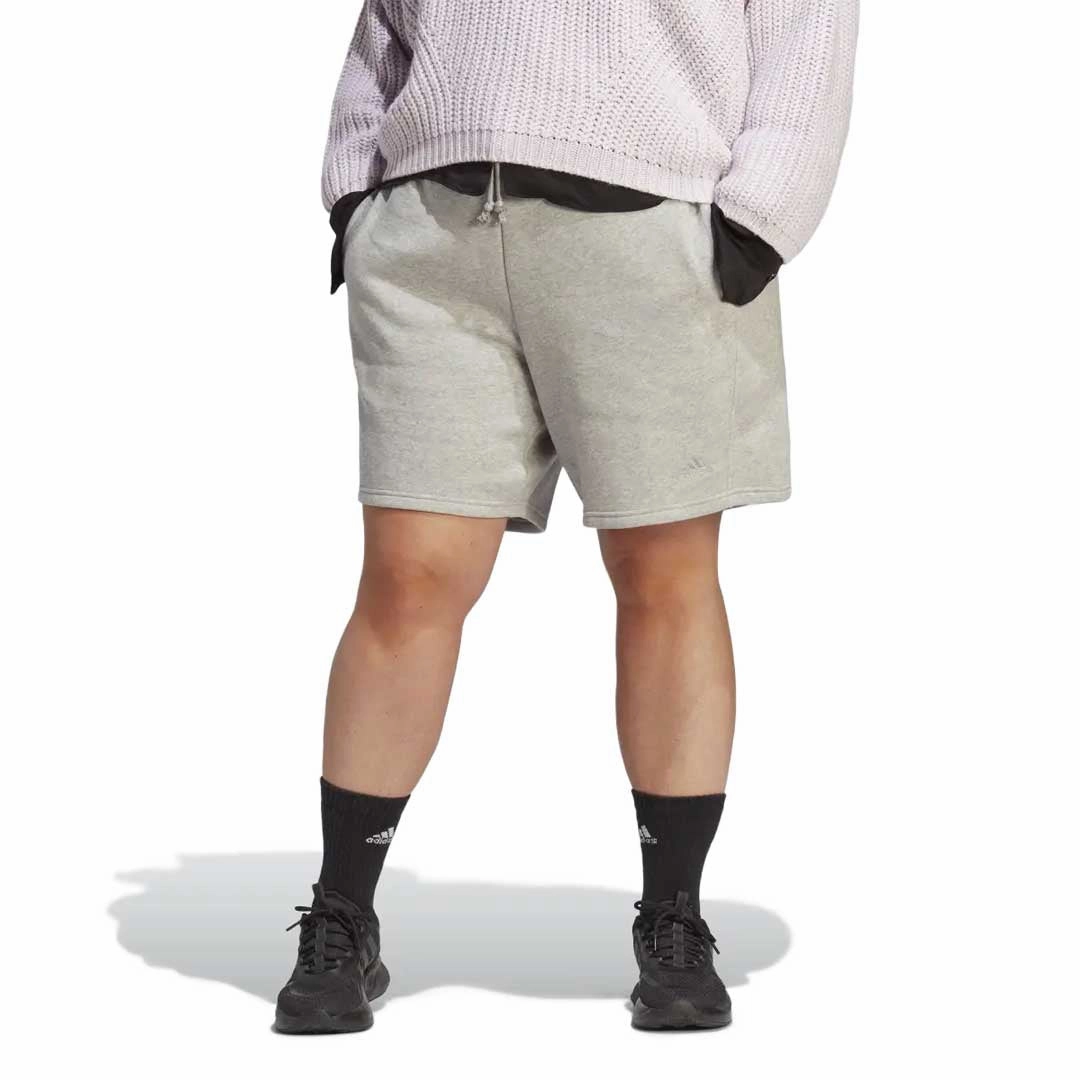 adidas - Women's All SZN Fleece Shorts (Plus Size) (IC1608) Layered Protection stain resistant coating