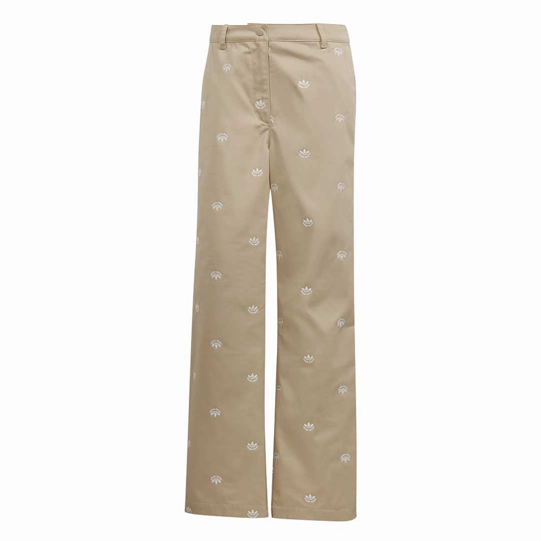 adidas - Women's Allover Mini Crest Chino Pants (II5638) Premium Look Comfortable Waistband