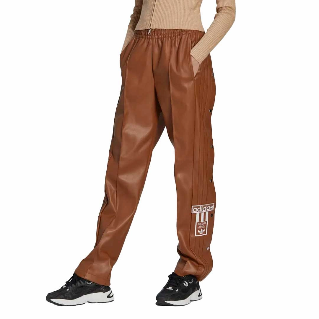 Flat Lock Seams adidas - Women's Centre Stage Faux Leather Pants (II6098)