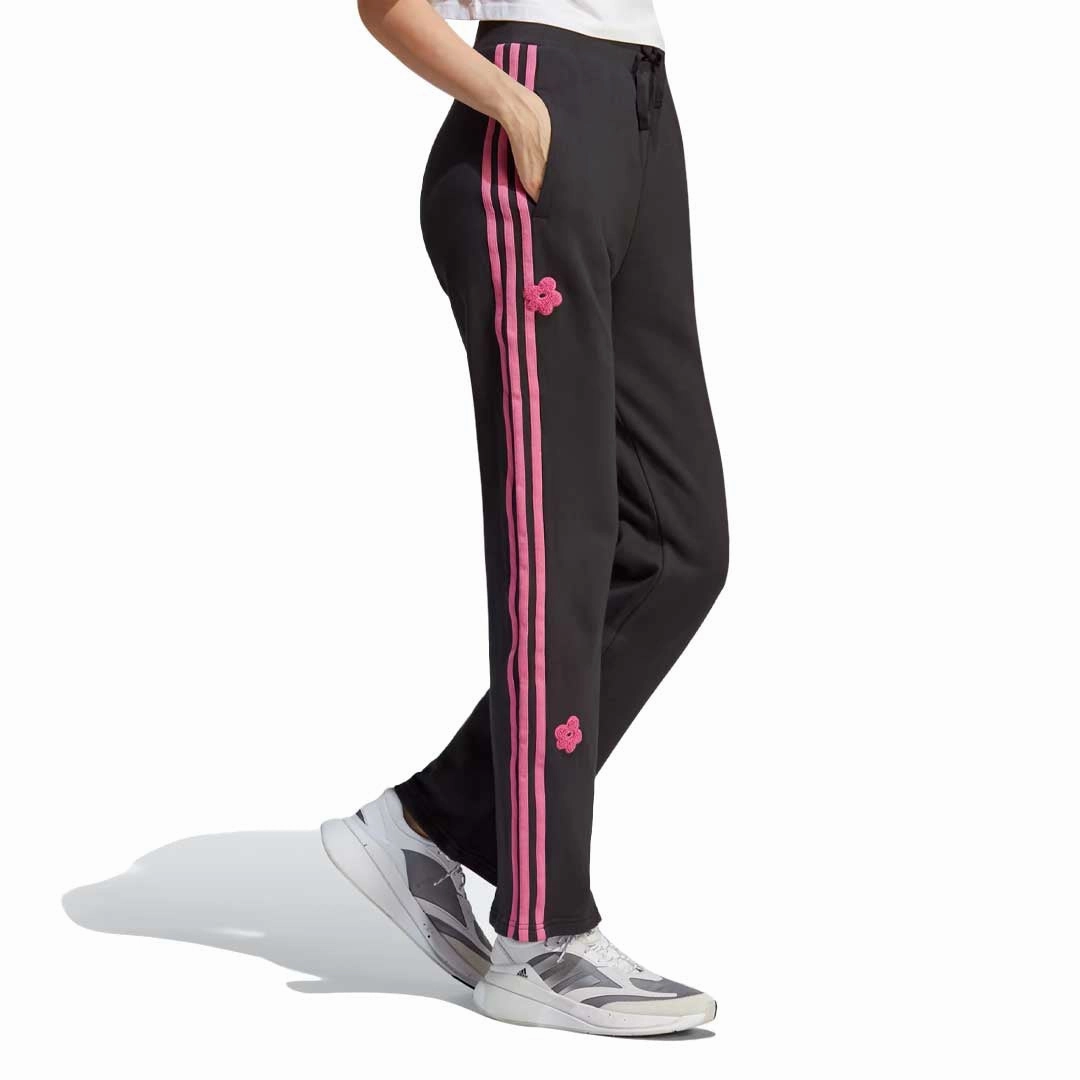 Stylish Wear adidas - Women's Chenille Flower Patches 3-Stripes Jogger (IC0018)