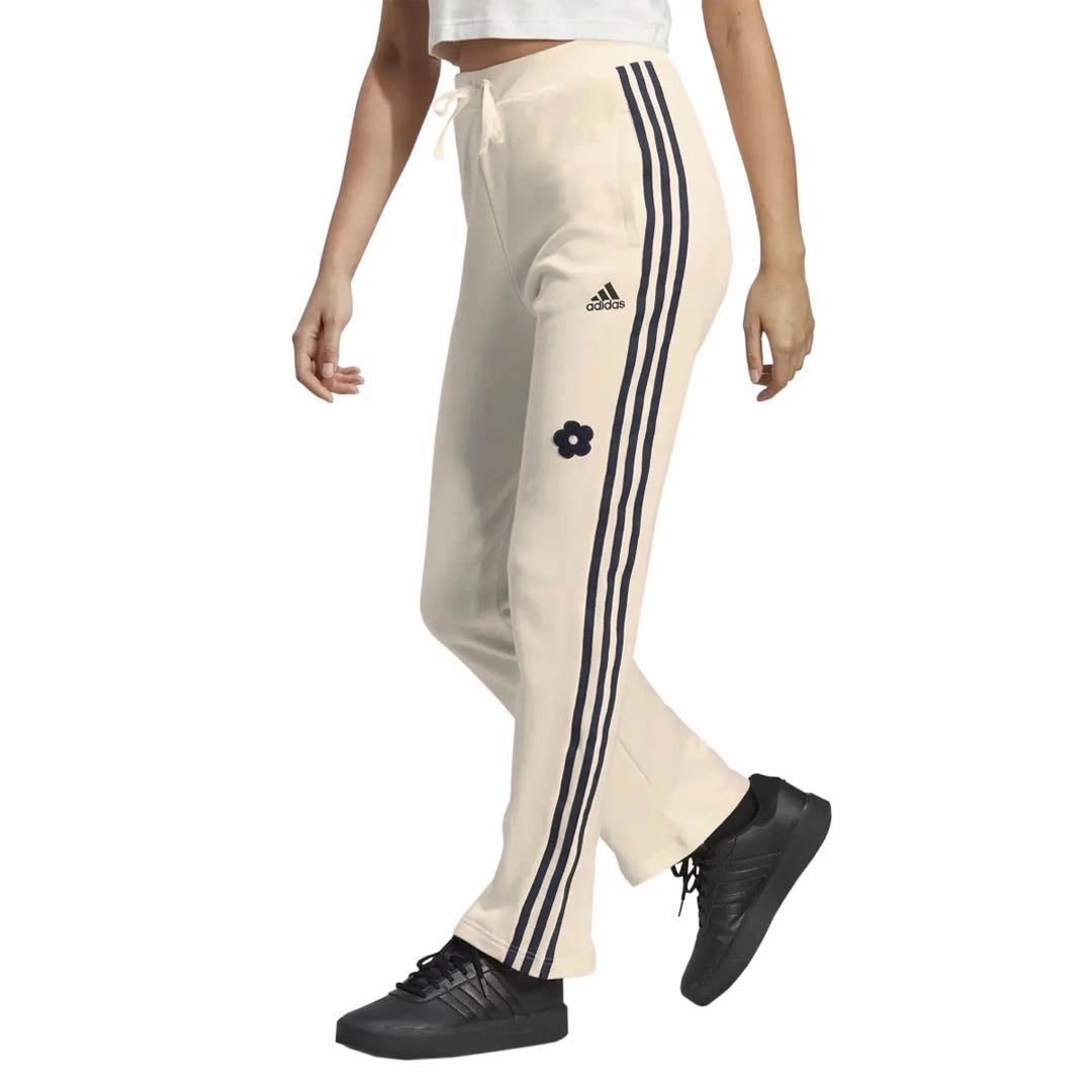 adidas - Women's Chenille Flower Patches 3-Stripes Jogger (IC8697) Tear Resistant Fabric Active Look