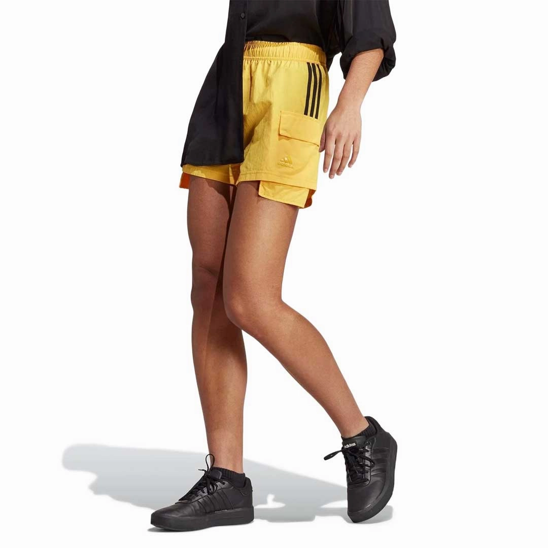 adidas - Women's Dance Woven Cargo Shorts (IC6665) Quick Movement Wear GussetedCrotch