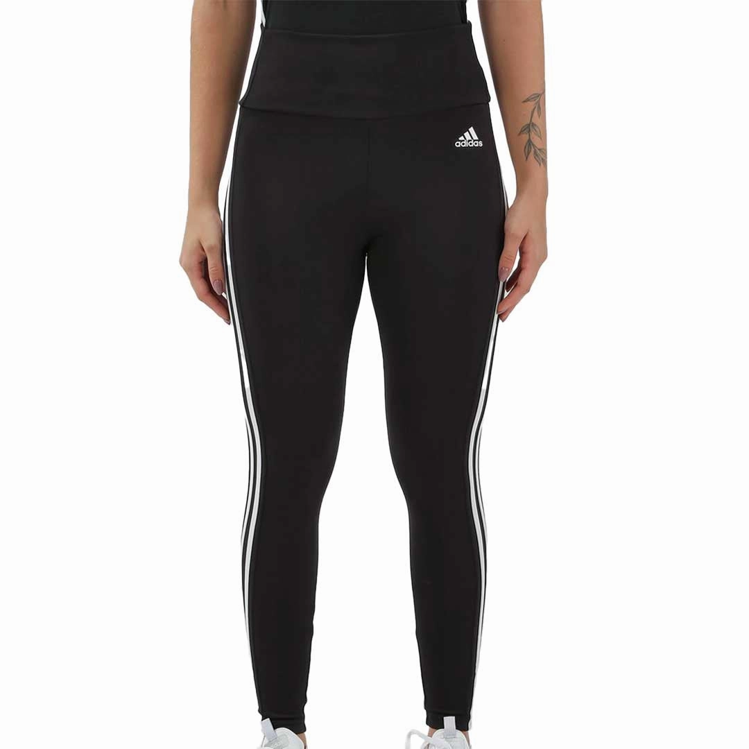 Sport Performance Design Hip Friendly Pockets adidas - Women's Designed to Move High-Rise 3-Stripes 7/8 Sport Leggings (GL4040)