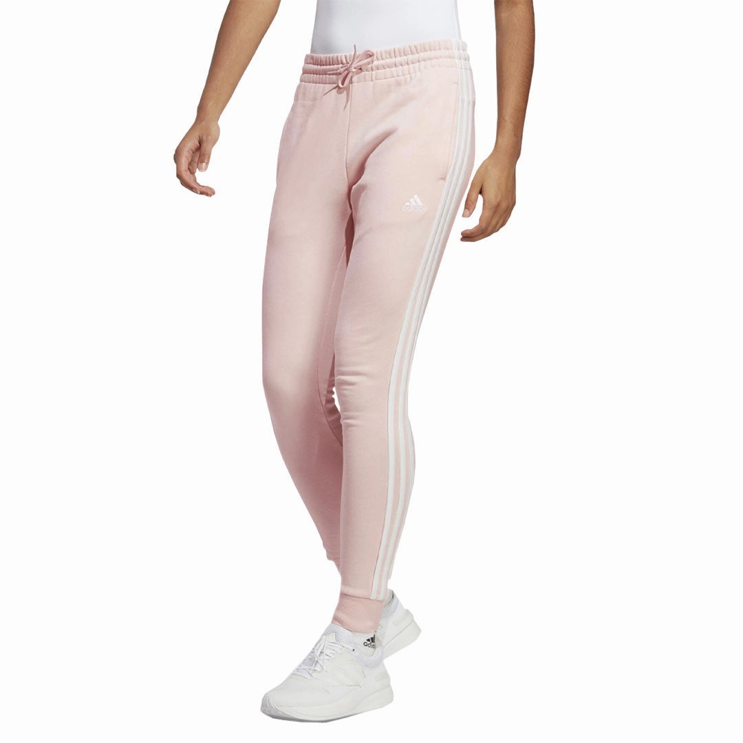 Double Stitched Seams FlexibleKneePanels adidas - Women's Essentials 3-Stripes French Terry Cuffed Pant (IC9924)