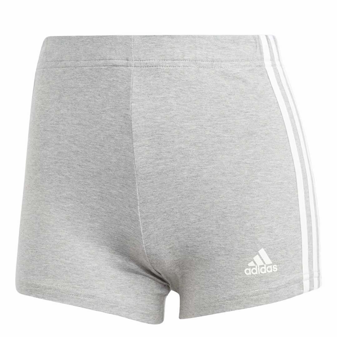 adidas - Women's Essentials 3-Stripes Single Jersey Booty Shorts (IC0758) Secure Closures Carbon Infused Fabric