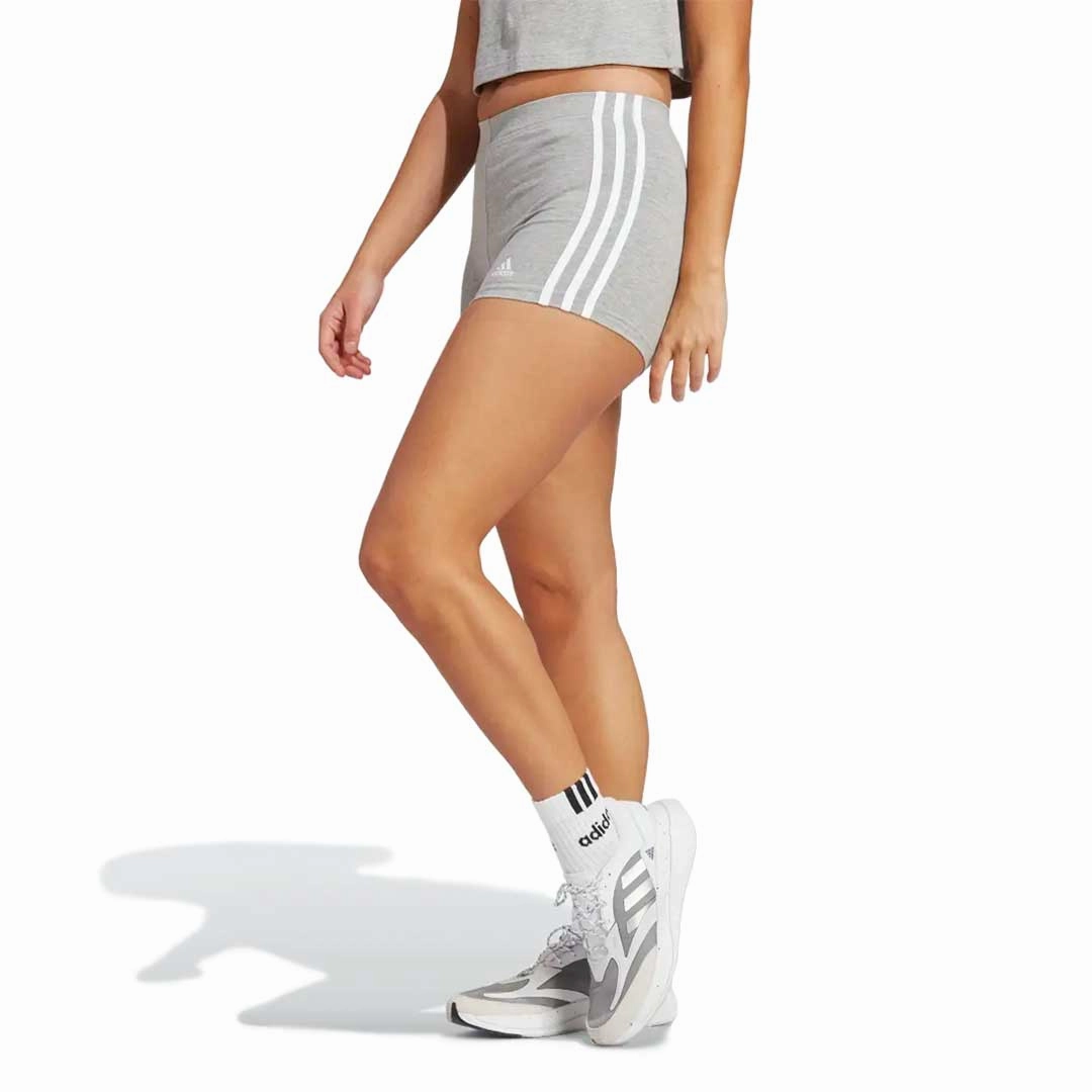 adidas - Women's Essentials 3-Stripes Single Jersey Booty Shorts (IC0758) Work Comfort ReinforcedStitching