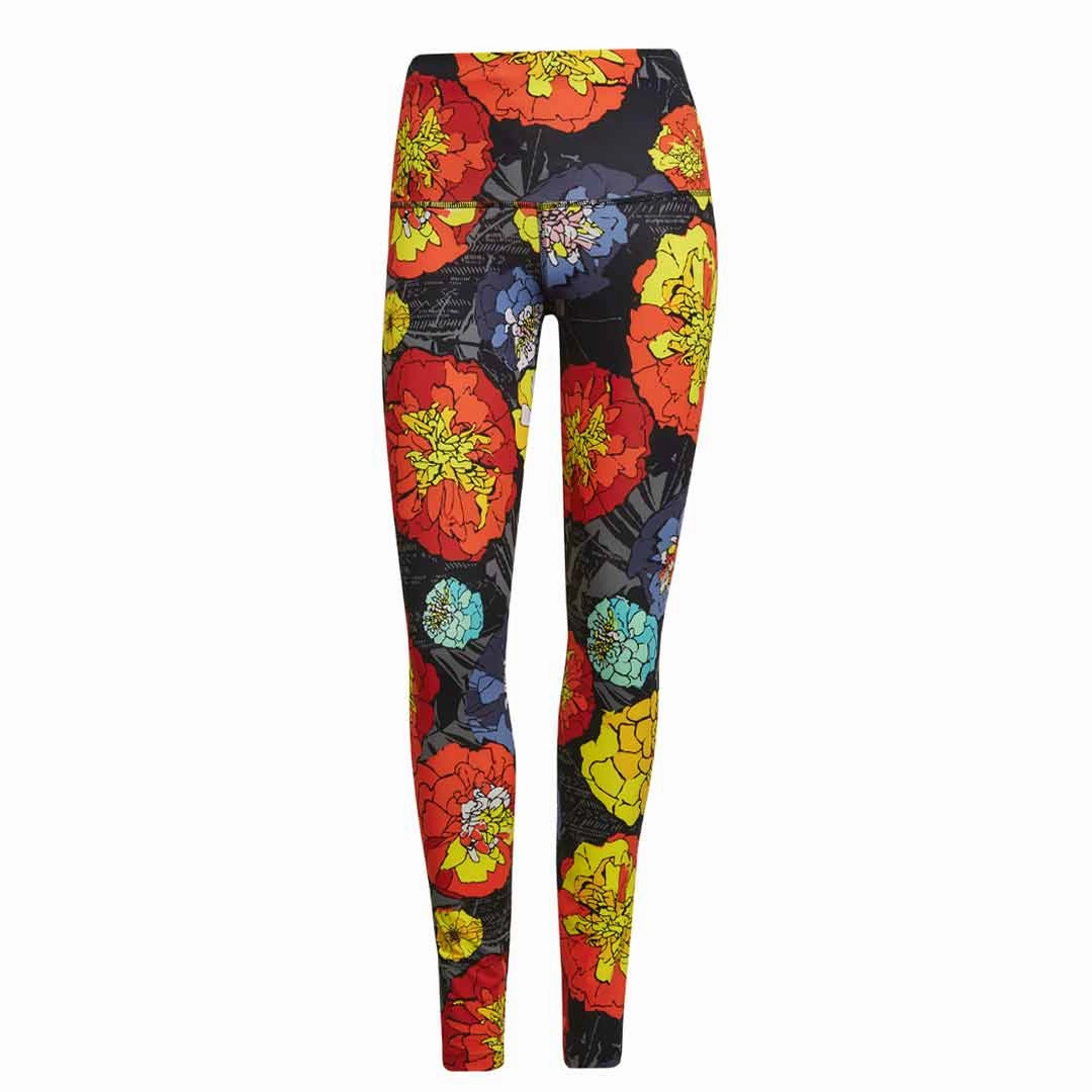 adidas - Women's Floral Running Tights (HC1658) Comfort Base Soft Performance