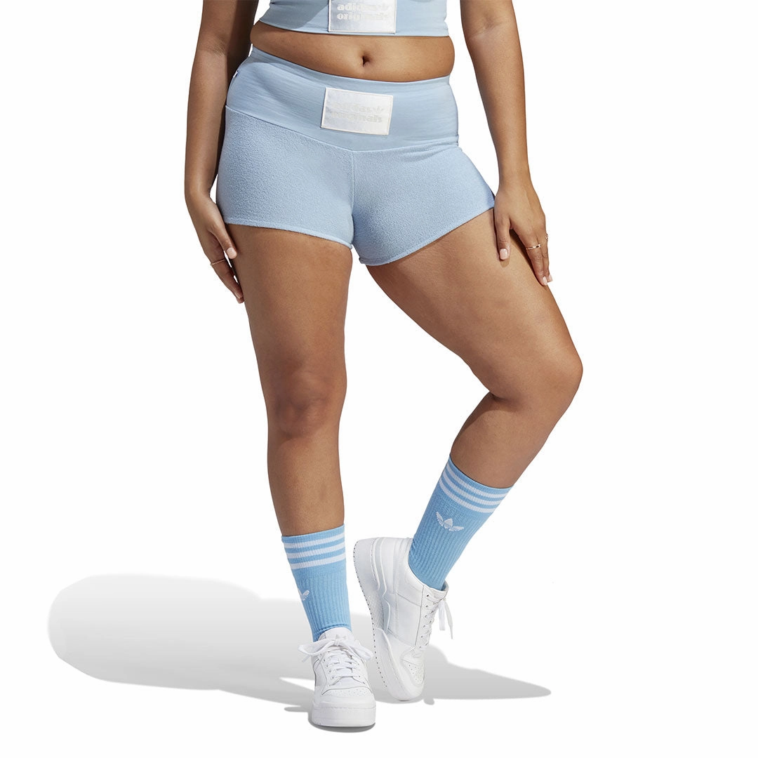 FrictionResistantEdging Perfect Pair adidas - Women's High-Waist Towel Bike Shorts (IC8530)