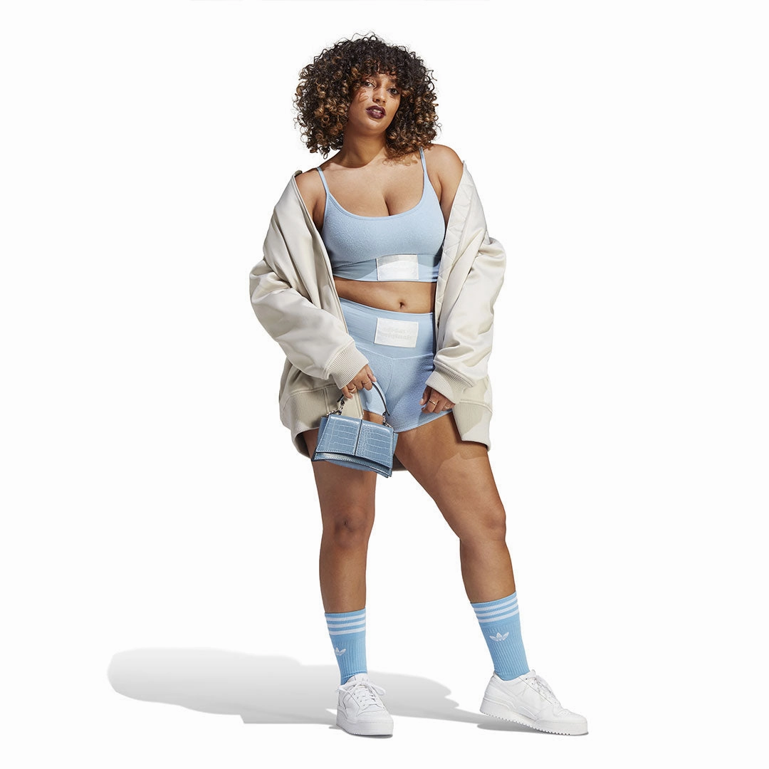 adidas - Women's High-Waist Towel Bike Shorts (IC8530) Comfy Look