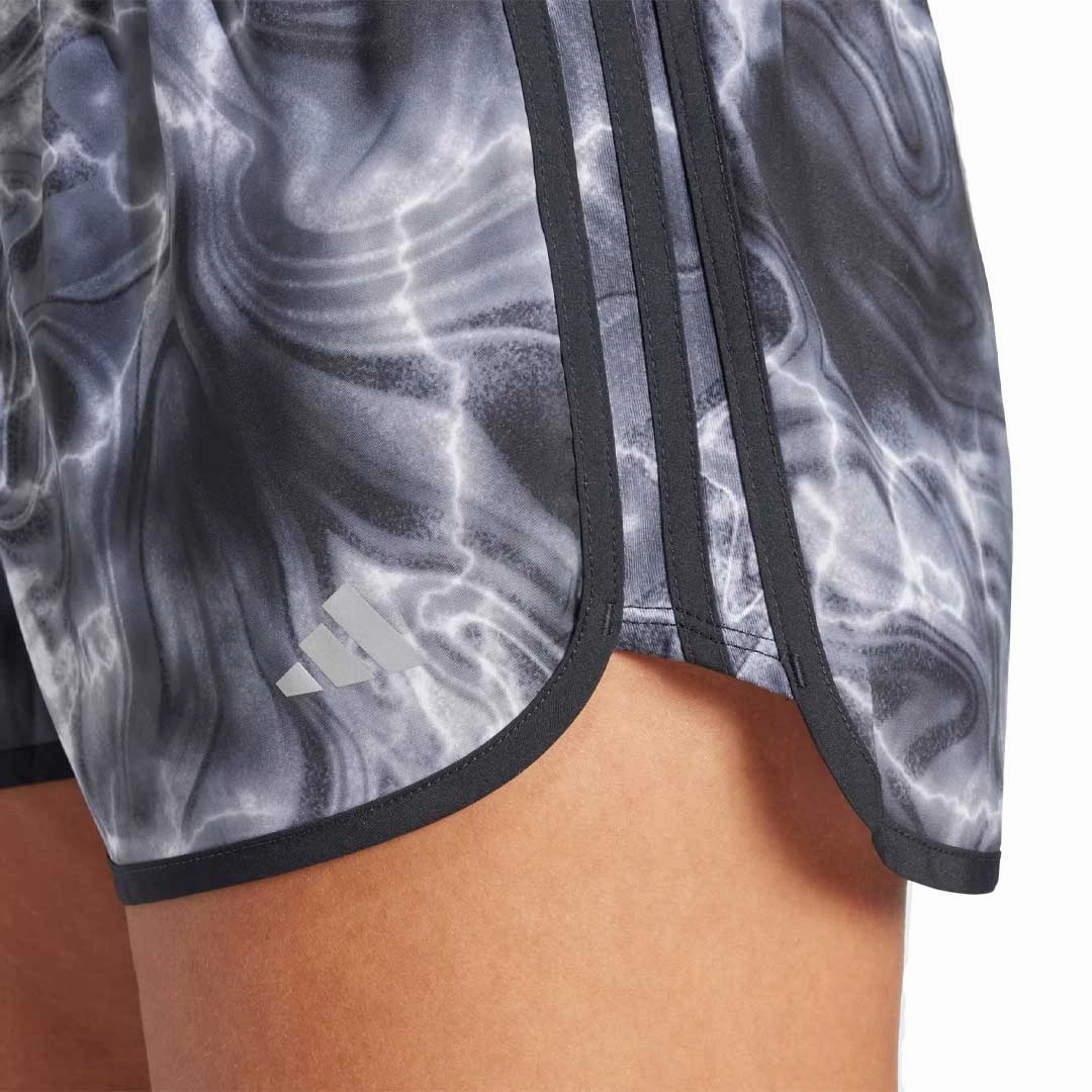 On The Go ReinforcedSeams adidas - Women's Marathon 20 Allover Print 3 Inch Shorts (IL1665-3IN)