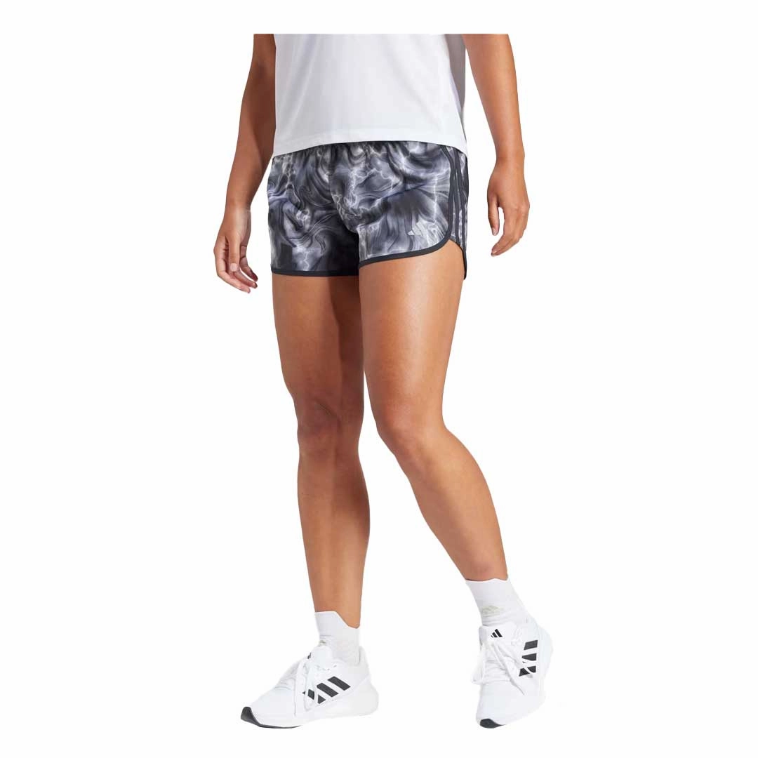 adidas - Women's Marathon 20 Allover Print 3 Inch Shorts (IL1665-3IN) Comfy Active