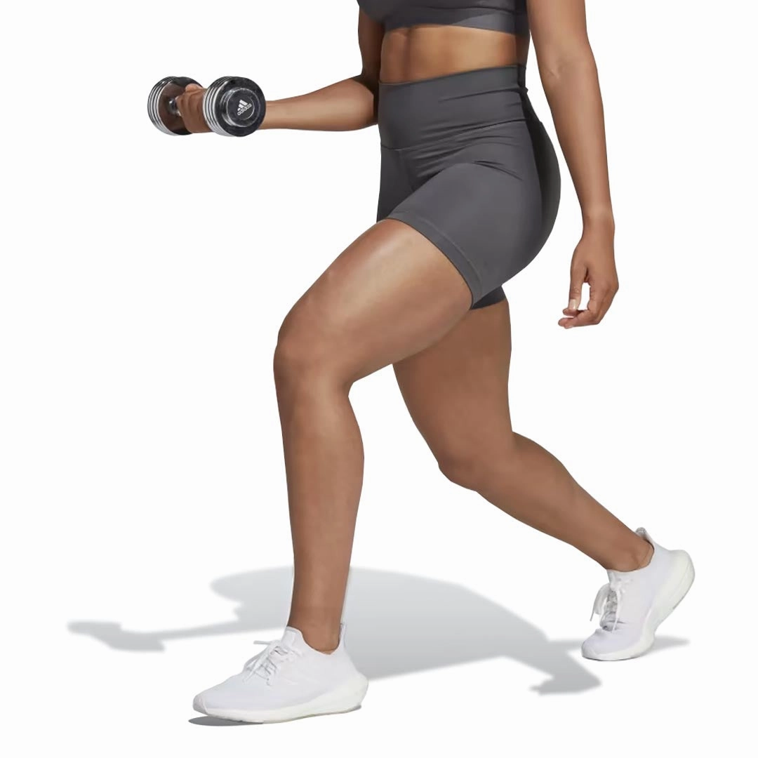 ElasticWaist Temperature Regulating adidas - Women's Optime Hyperbright Training High Rise Shorts (IL6612)