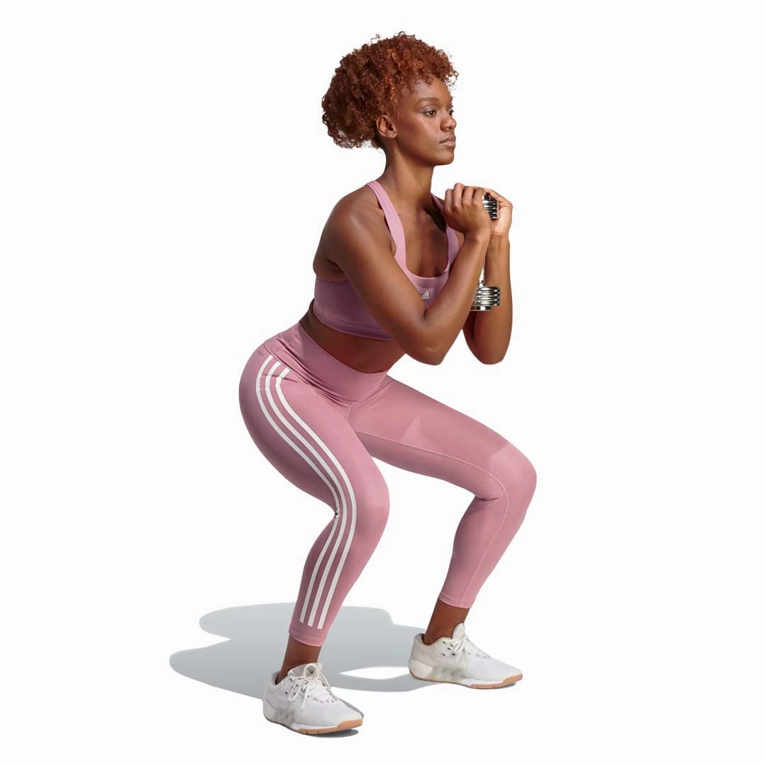 OrganicCotton adidas - Women's Optime TrainIcons 3-Stripes 7/8 Leggings (IK4295)