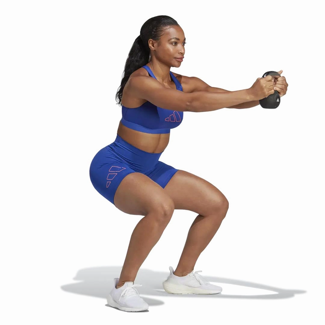 adidas - Women's Optime Training HyperBright Shorts (IL6613) NonRestrictiveCut Wrinkle Free Fabric