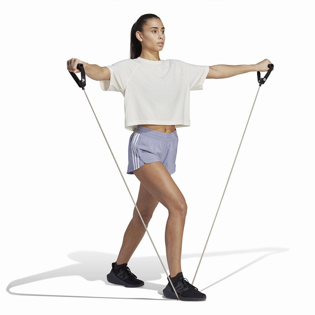 adidas - Women's Pacer 3-Stripes Woven Shorts (IB8704) Active Fit