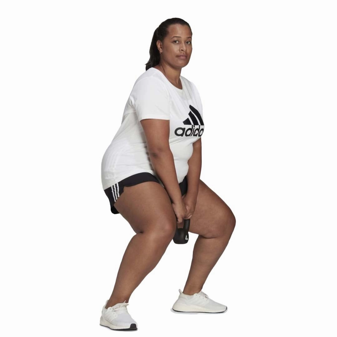 Slim Shape Breathable Stretch adidas - Women's Pacer 3-Stripes Woven Shorts (Plus Size) (H59079)