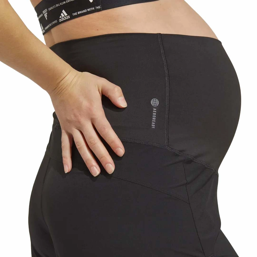 Relaxed Waist Durable Stitching adidas - Women's Pacer Essentials Shorts (Maternity) (IB8546)