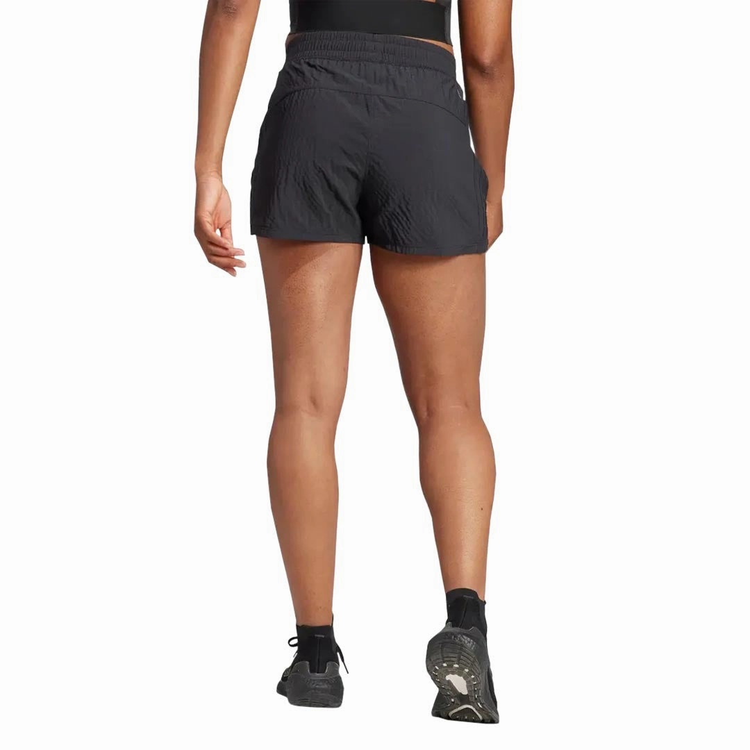 adidas - Women's Pacer Training High-Waist Woven Shorts (IM2330) Hidden pockets Comfort Flex