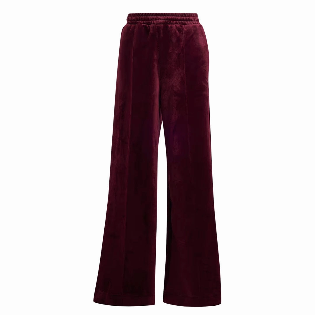 adidas - Women's Premium Essentials Velour Track Pant (IL5744) Tight Waist Bonded Seam Technology