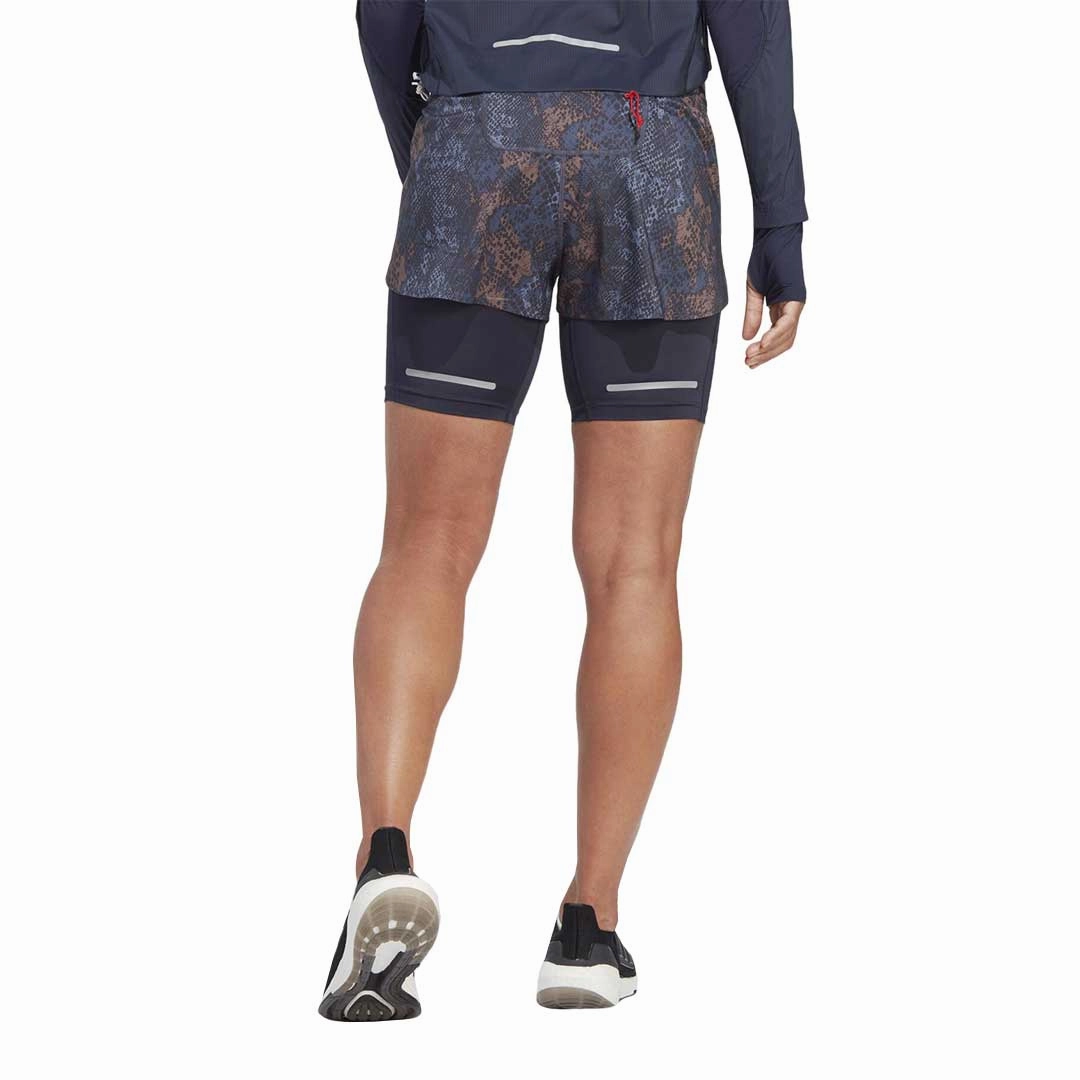 AbrasionResistantPanels Flattering Look adidas - Women's Run Fast 2-In-1 Shorts (HS8612)