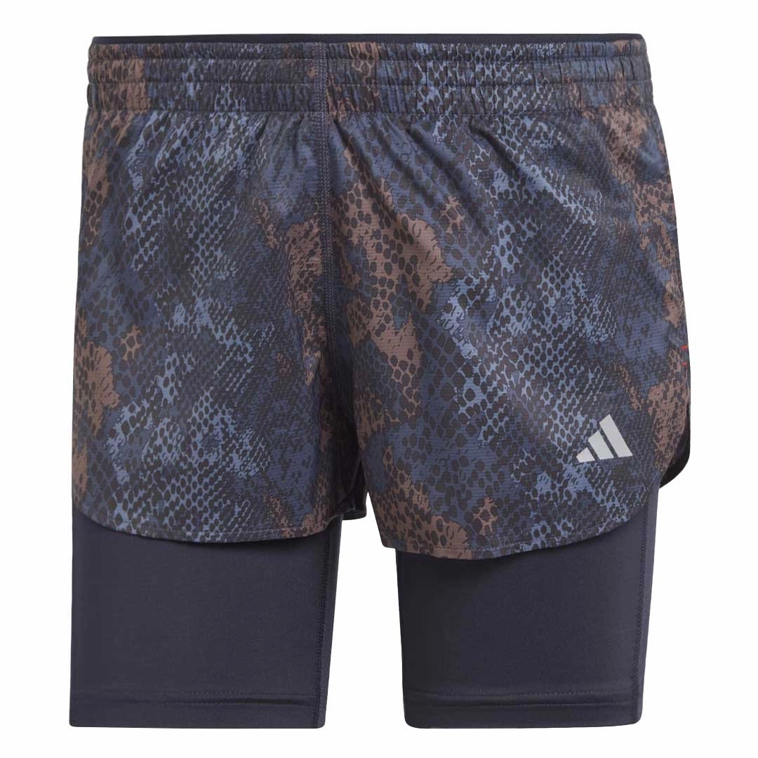 Breathable Lining Stylish Cut adidas - Women's Run Fast 2-In-1 Shorts (HS8612)