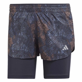 Breathable Lining Stylish Cut adidas - Women's Run Fast 2-In-1 Shorts (HS8612)