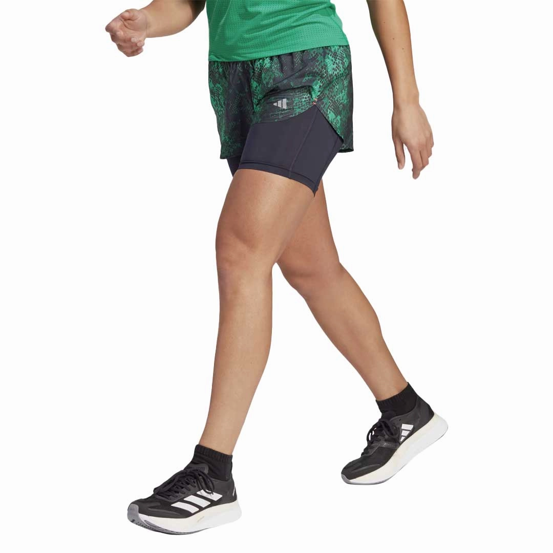 adidas - Women's Run Fast 2-In-1 Shorts (HY8462) Walk Friendly Organic Cotton