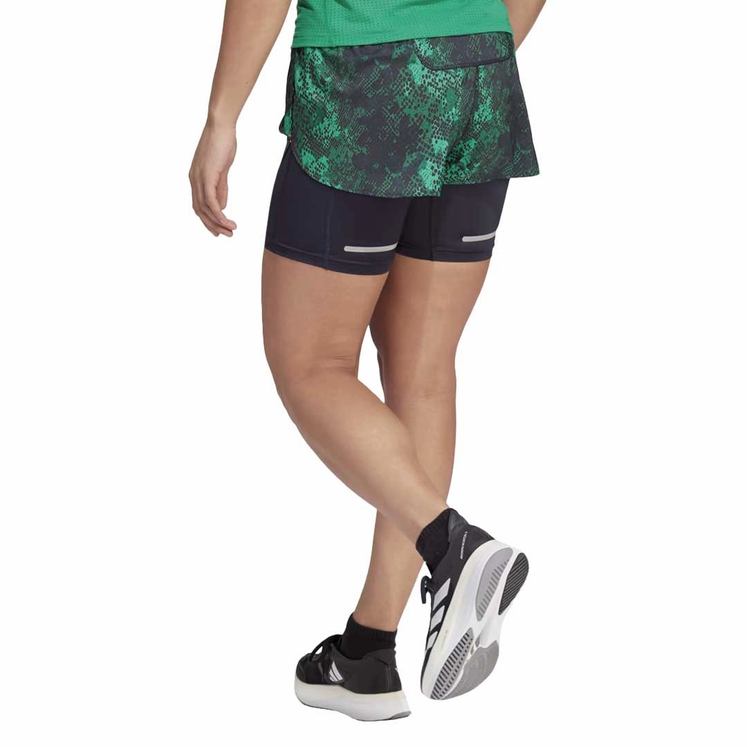 Stretch waistband Body-Hugging Fit adidas - Women's Run Fast 2-In-1 Shorts (HY8462)