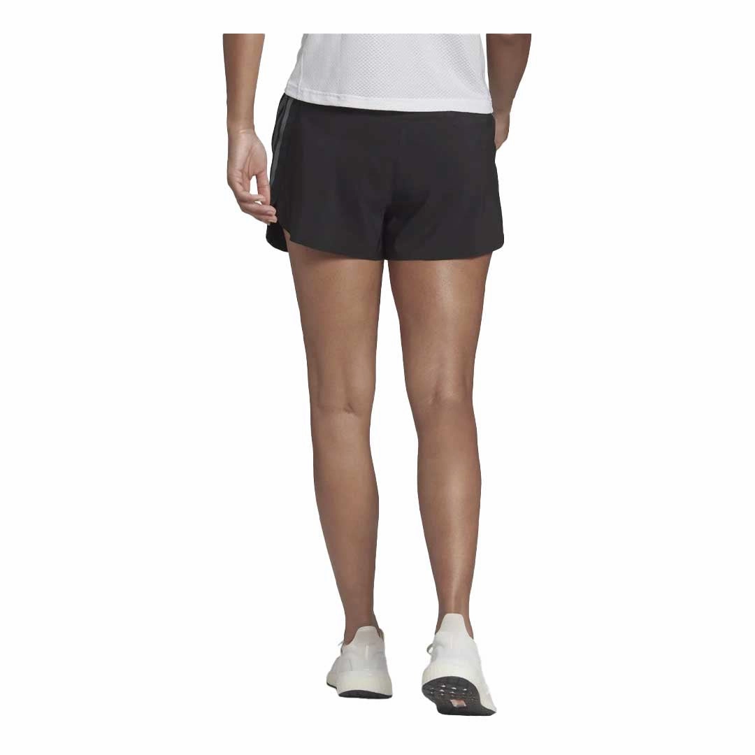 adidas - Women's Run Icons 3-Stripes Running 3 Inch Shorts (H57185-3IN) Layer-Friendly Comfortable Look Wear